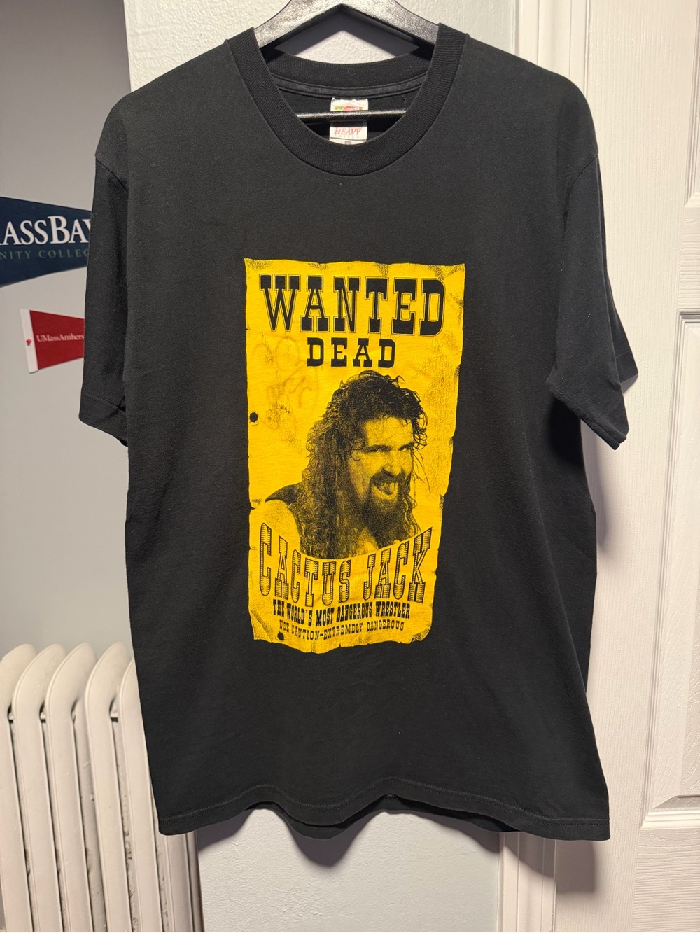 Vintage 1998 WWF Cactus Jack Wanted Shirt Signed Shirt Size Mens Large
